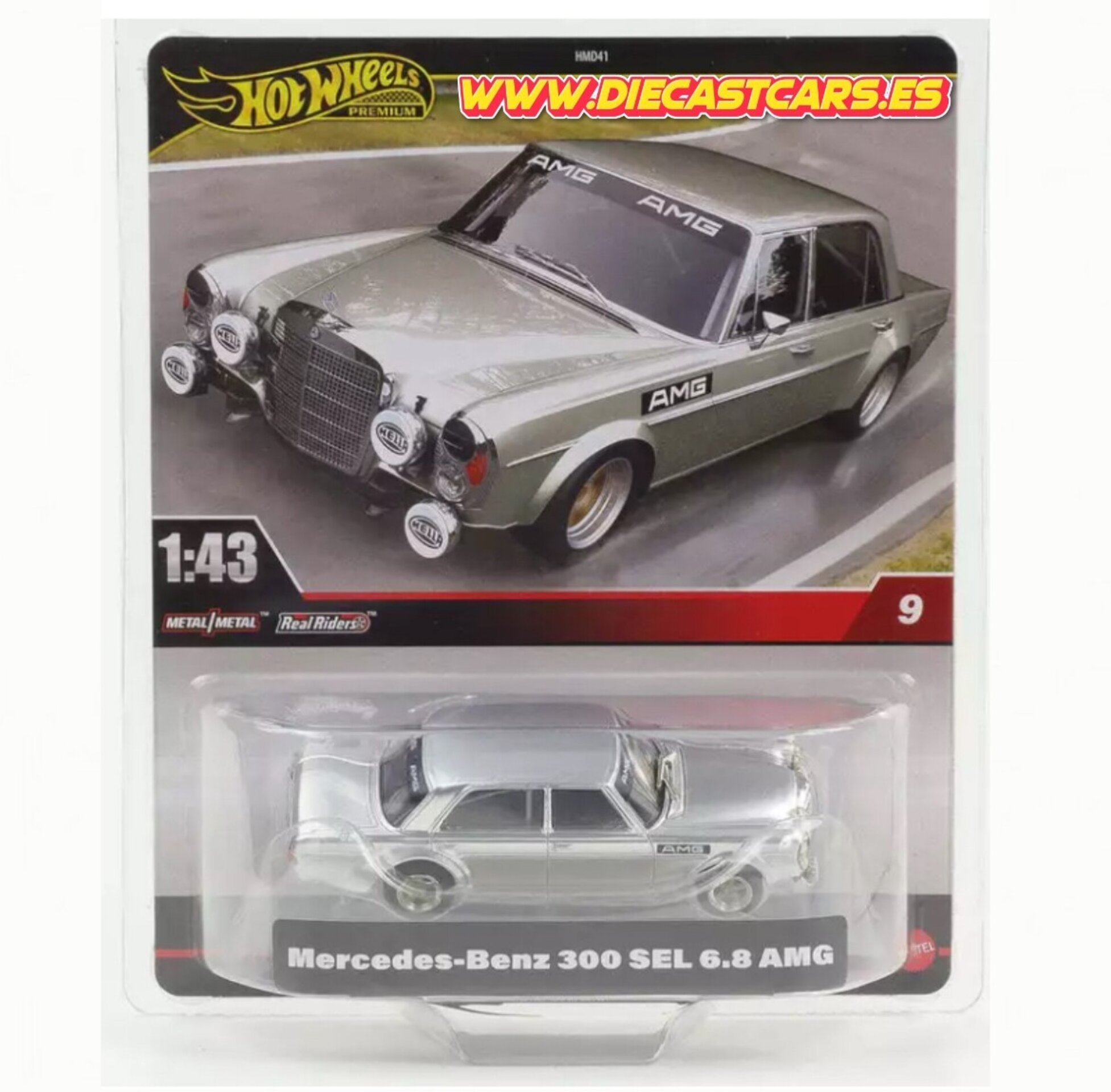 Hot Wheels Premium MERCEDES-BENZ 300 SEL 6.8 AMG * Serie 1:43 1/43 * Real Riders - 1