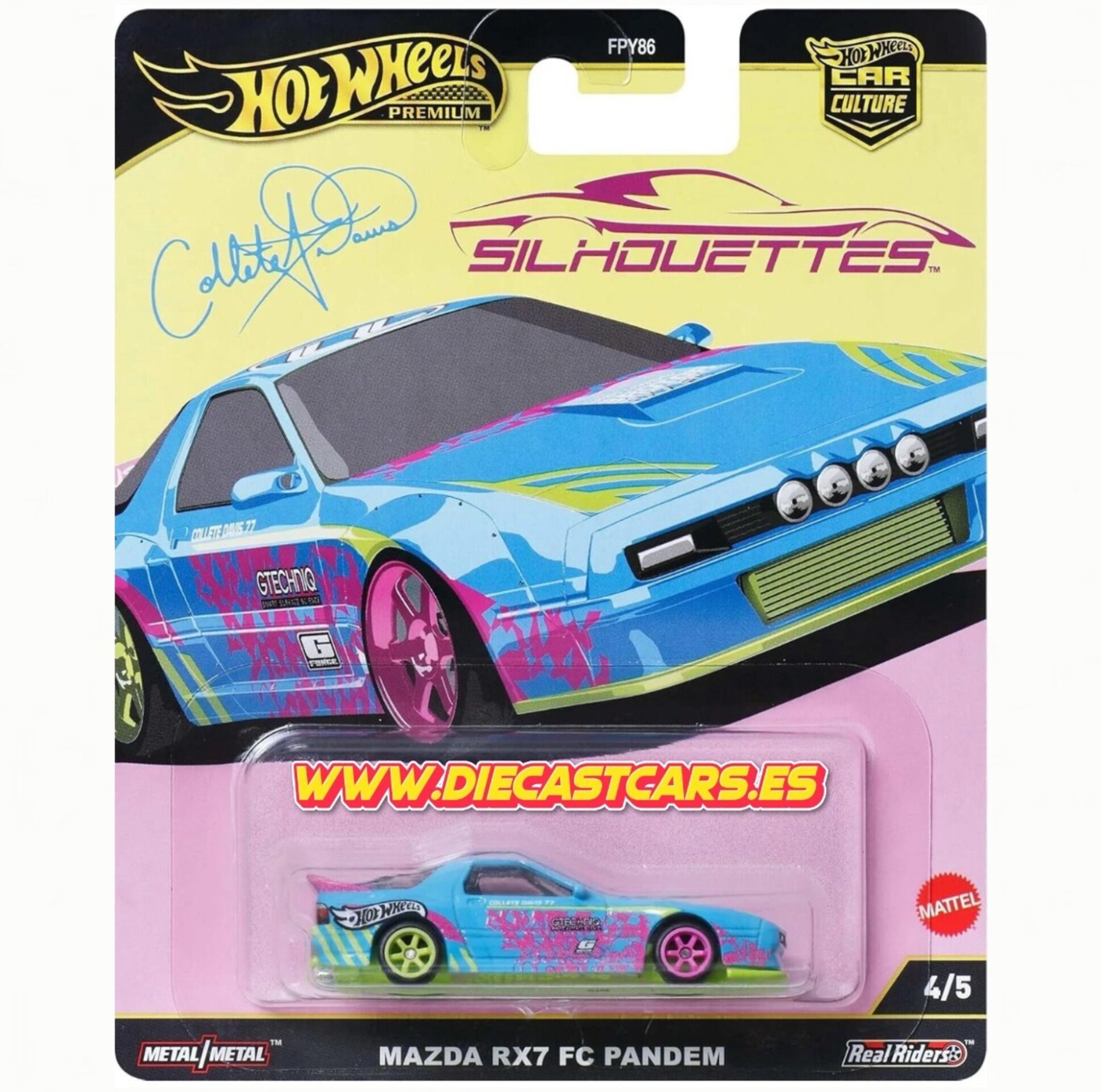 Hot Wheels Premium MAZDA RX7 FC PANDEM *Serie Silhouettes* Car Culture 1:64 - 1