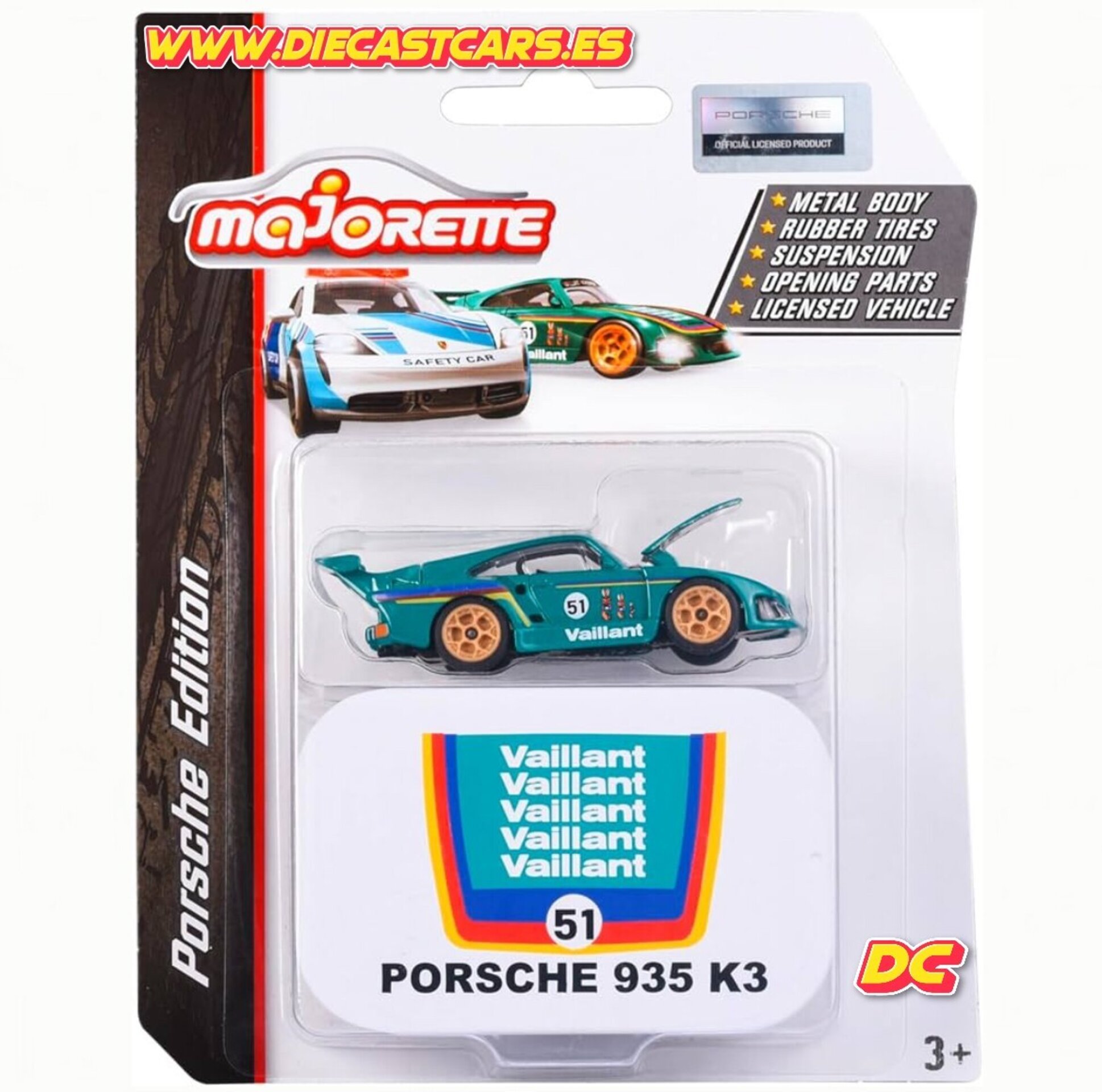 Majorette PORSCHE 935 K3 VAILLANT * Serie Porsche Edition * Diecast 1:64 - 1