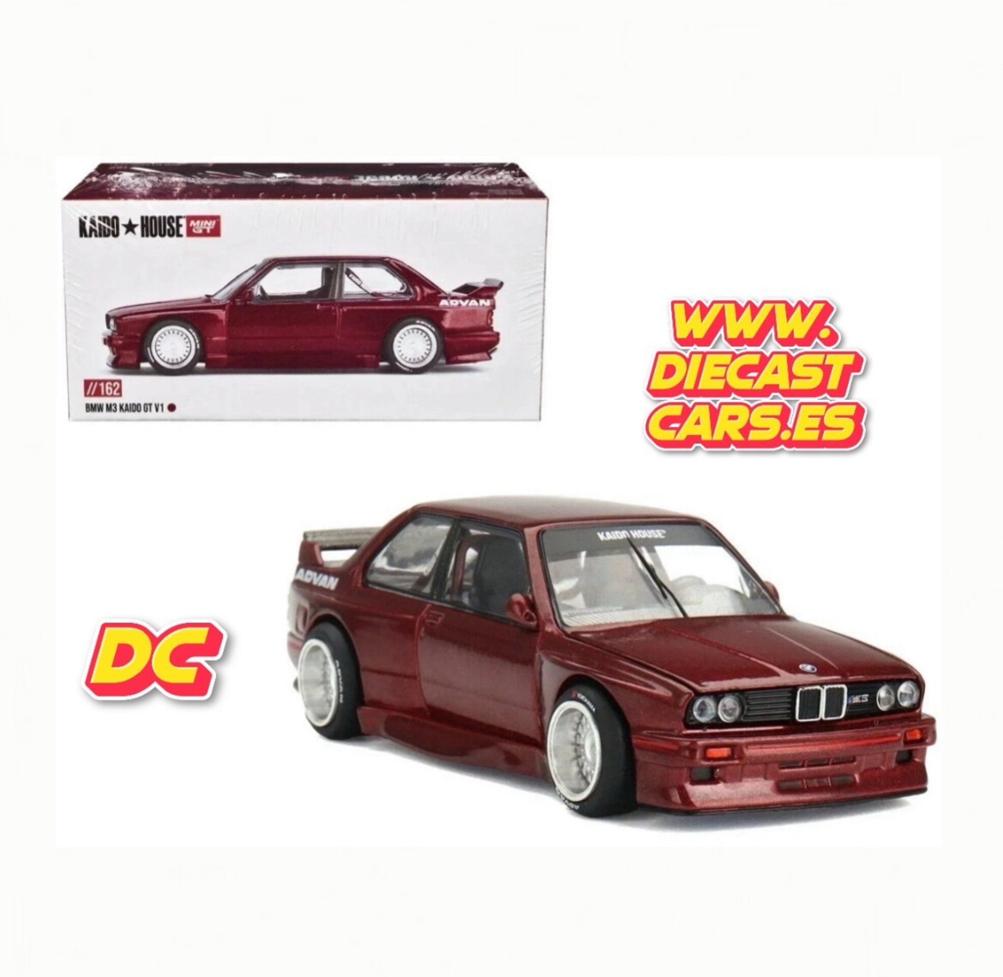 Mini GT Kaido House BMW M3 Kaido GT V1 Granate //162 Diecast 1:64 - 1