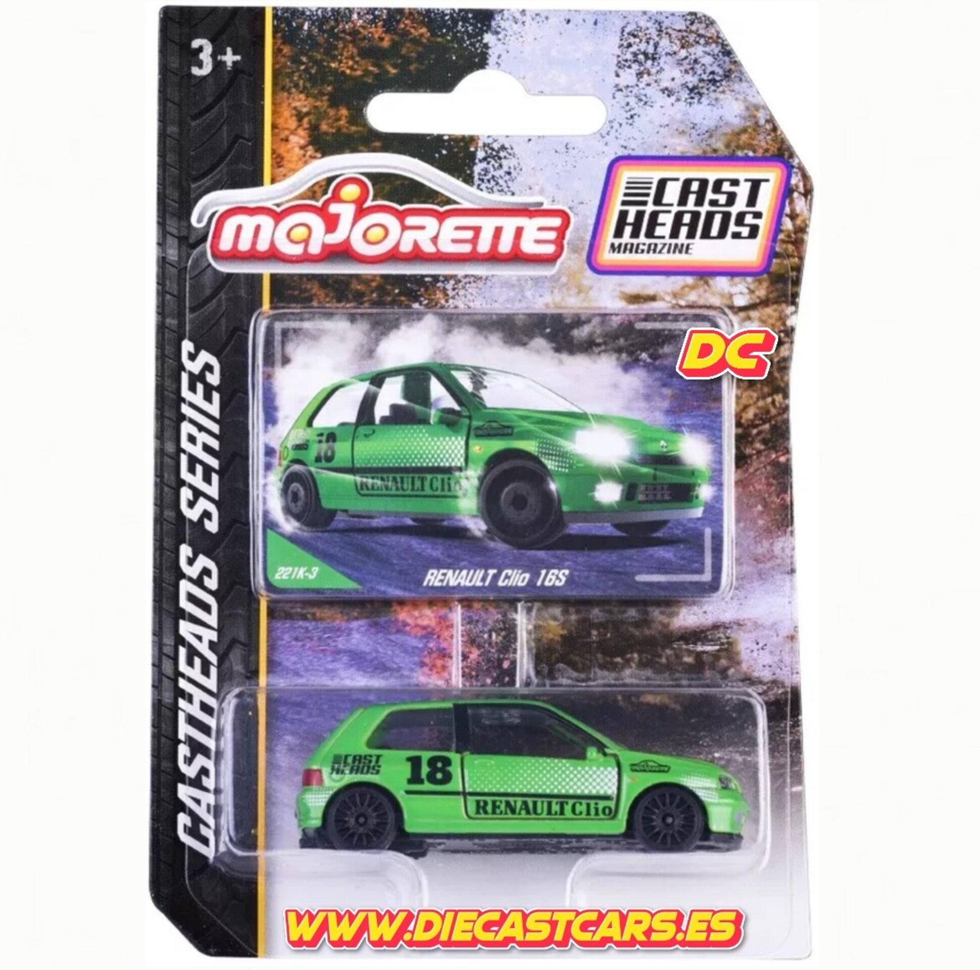 Majorette RENAULT CLIO 16S * Serie CastHeads Magazine Series * Diecast 1:64 - 1