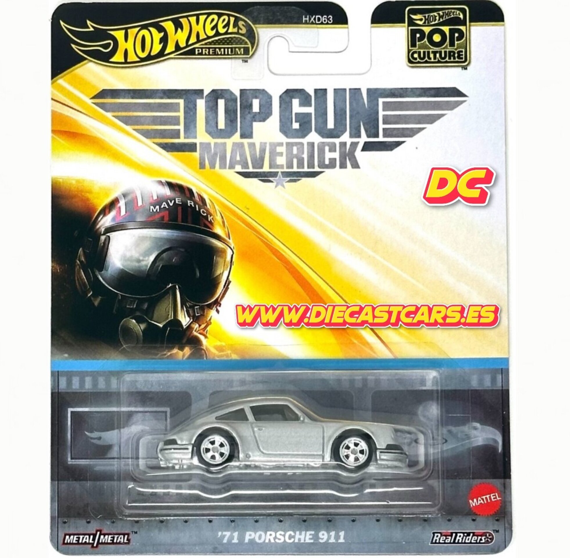 Hot Wheels Premium ´71 PORSCHE 911 TOP GUN MAVERICK *Serie Pop Culture* Diecast - 1