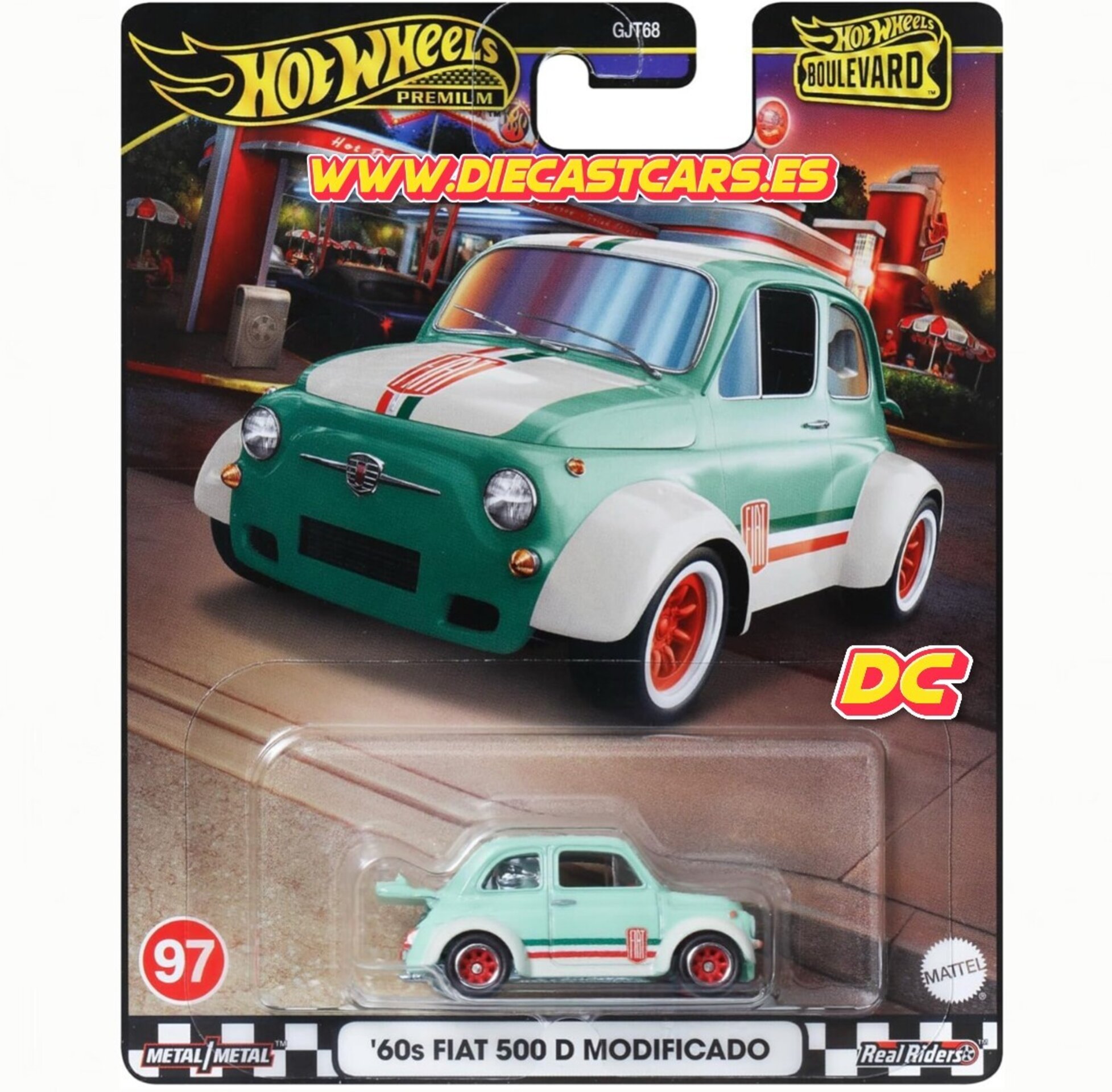Hot Wheels Premium ´60s FIAT 500 D MODIFICADO *Serie Boulevard #97* Real Riders - 1
