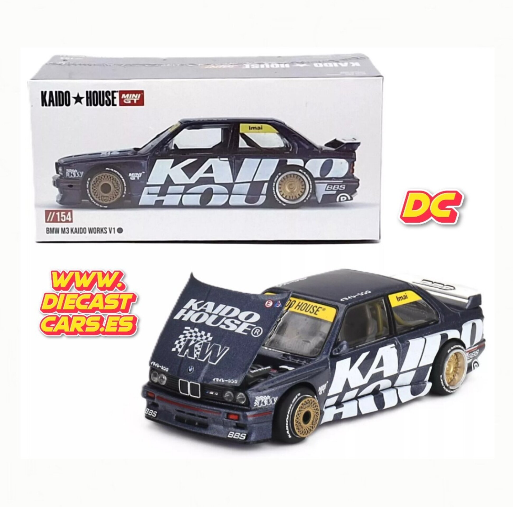 Mini GT Kaido House BMW M3 Kaido Works V1 Azul //154 Diecast 1:64 - 1