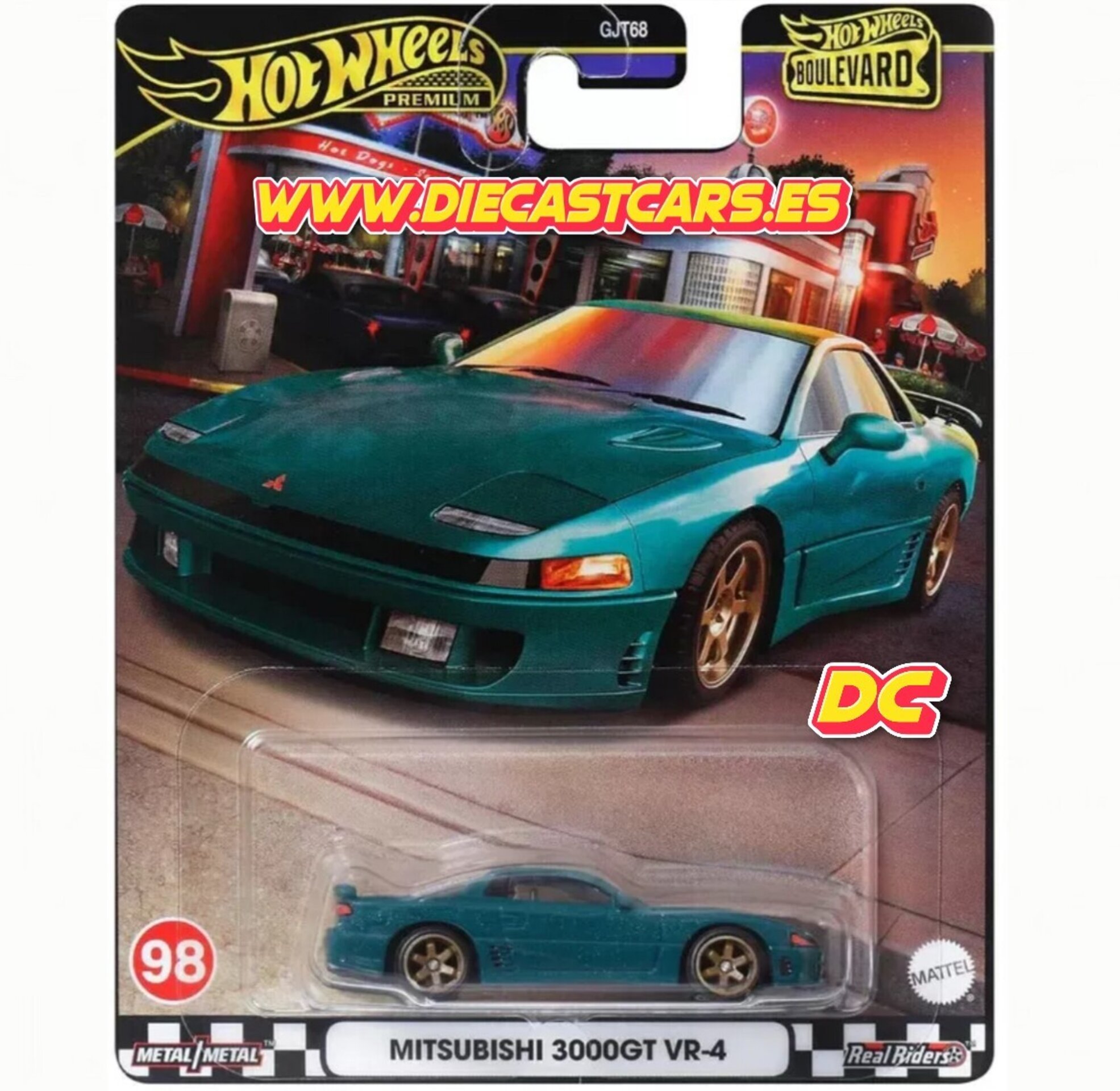 Hot Wheels Premium MITSUBISHI 3000GT VR-4 *Serie Boulevard #98* Real Riders 1:64 - 1
