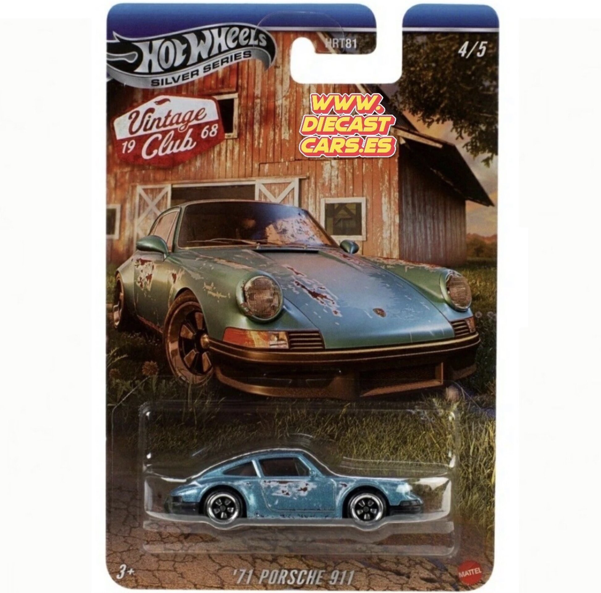 Hot Wheels ´71 PORSCHE 911 Silver Series Serie Vintage Club 1968 Diecast 2026 - 1
